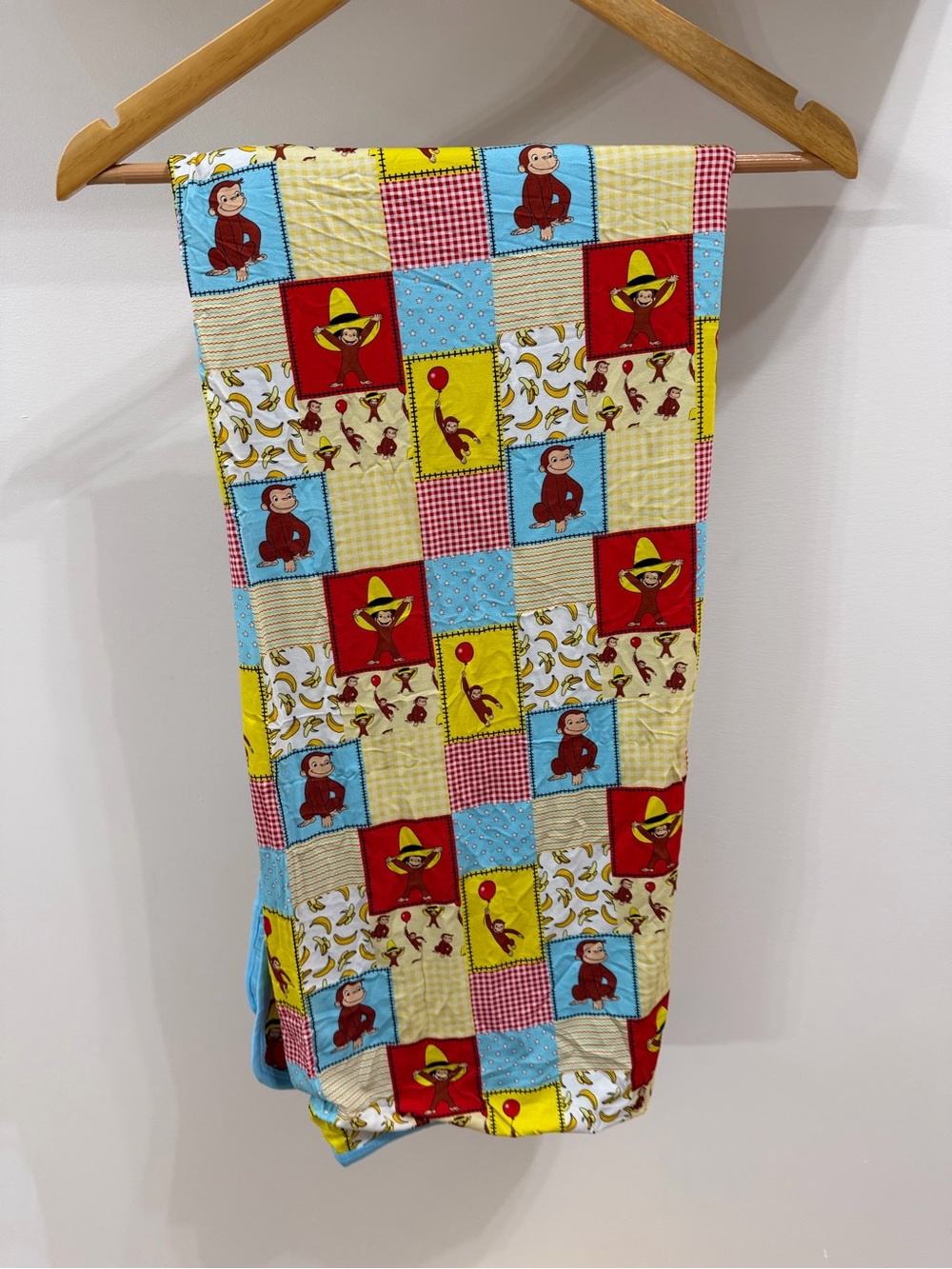 Kyte BABY Curious George Patchwork Baby Blanket - Red, Yellow, Blue